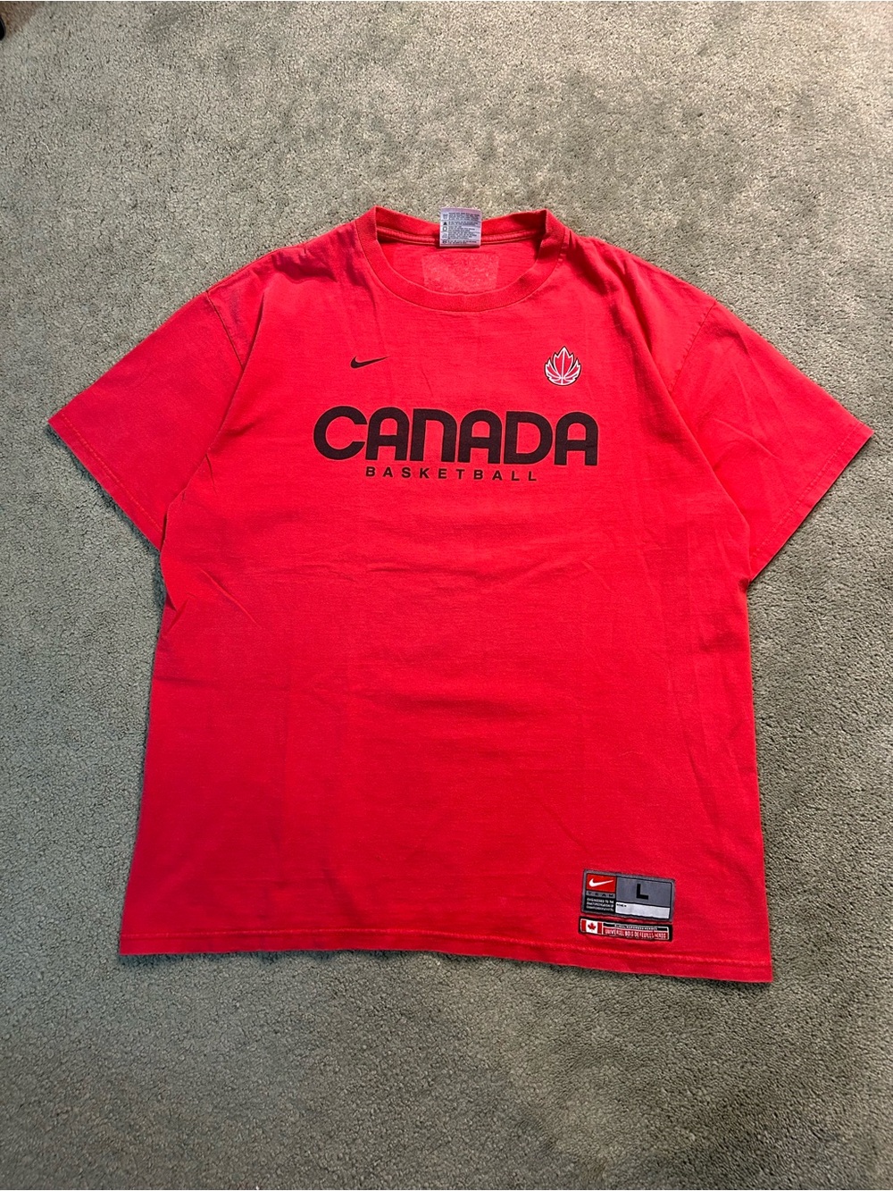 Vintage Nike Team Canada Steve Nash Jersey Shirt Large NBA Basketball